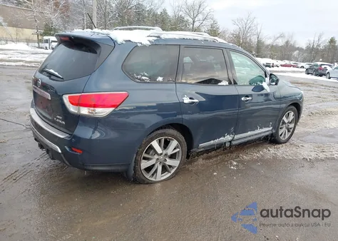 2015 Nissan Pathfinder Platinum из США, поврежденный, VIN 5N1AR2MM8FC658767